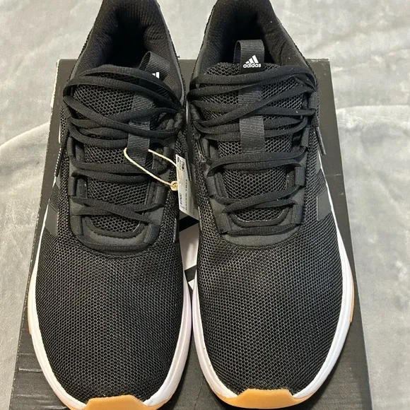 Adidas Black and Orange Athletic Shoes with Sock-Like Fit - Picture 5 of 11